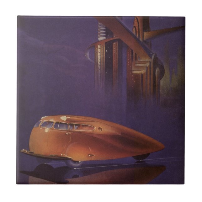 Carreau Couvercle de Magazine automobile vintage, voiture  (Devant)