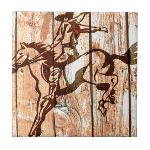 Carreau Cow-boy en bois de cueillette