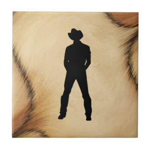 Carreau Cowboy sur Cowhide
