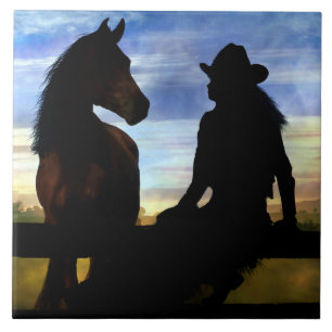 Carreau Cowgirl and Horse Country Western