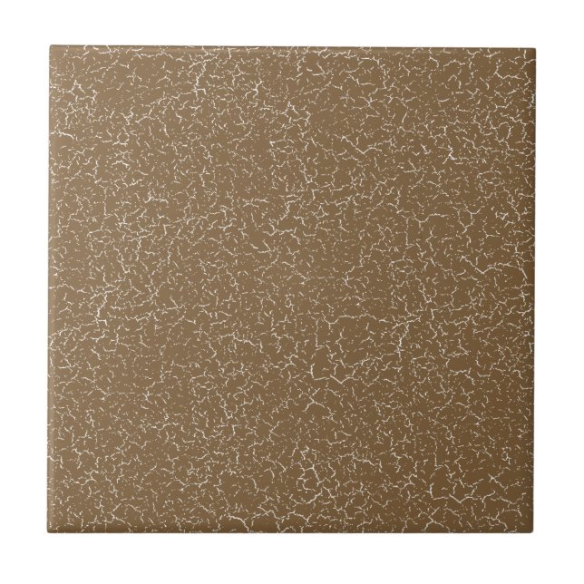 Carreau Coyote Brown Cracker Glaze Solid Color Tile (Devant)