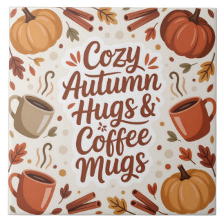 Carreau Cozy Hugs and Coffee Autumn Boho