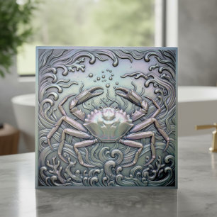 Carreau Crabe iridescent métallique ID1223
