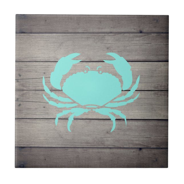 Carreau Crabe Turquoise Nautique  (Devant)
