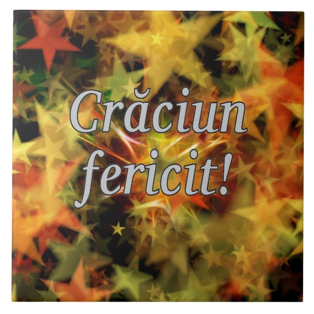 Carreau Crăciun fericit ! Joyeux Noël en roumain wf (Devant)