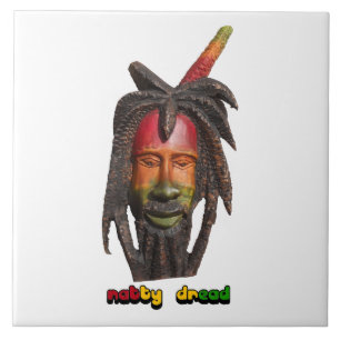 Carreau Crainte élégante Rastaman avec Dreadlocks