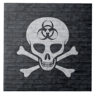 Carreau Crâne affligé de Biohazard
