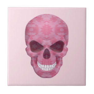 Carreau crâne de camouflage rose