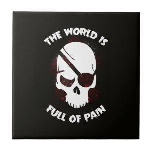 Carreau Crâne Halloween noir foncé