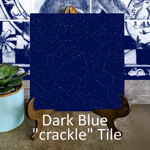 Carreau Craque bleu foncé Glaze Marine Cobalt Dedham Delft