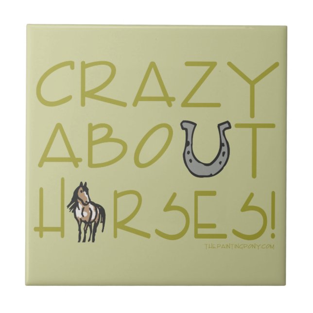 Carreau Crazy à propos des chevaux (Devant)