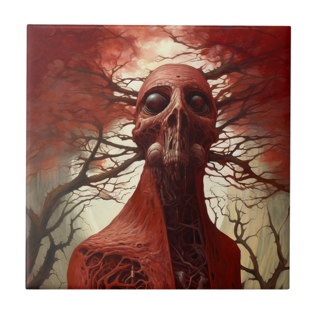 Carreau Créature Alien Sci-fi Horreur Art (Devant)