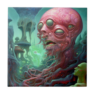 Carreau Créature Alien Surreal Horror Art