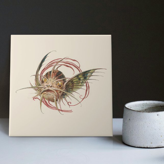 Carreau Créature fantastique Enchantant Art Nouveau Seder (Créateur téléchargé)