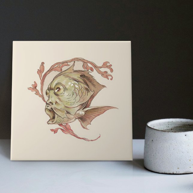 Carreau Créature fantastique Enchantant Art Nouveau Seder (Créateur téléchargé)