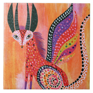 Carreau Créature mythique ailée Alebrije