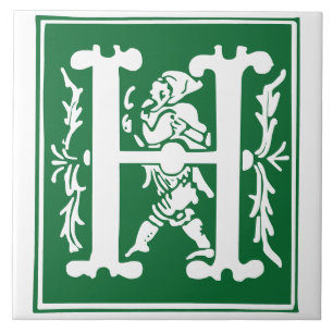 Carreau Créatures mythiques du XVIe siècle Capital décorat