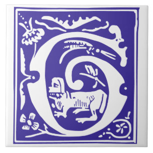 Carreau Créatures mythiques du XVIe siècle Capital décorat