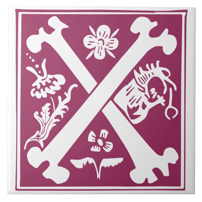 Carreau Créatures mythiques du XVIe siècle Capitale décora (Devant)