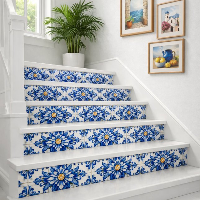 Carreau Crédence mexicaine sans couture bleue  (Créateur téléchargé)