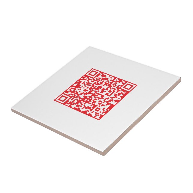 Carreau Créer un code QR rouge numérisable (modifiable) (Côté)