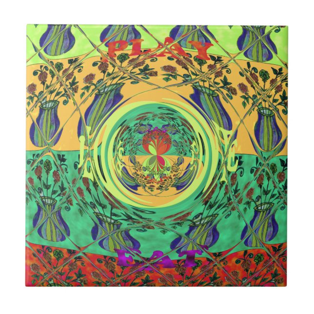 Carreau Créez votre propre amour de manger Jouer Hakuna Ma (Devant)