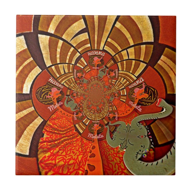 Carreau Créez votre propre Giraffe africaine unique design (Devant)