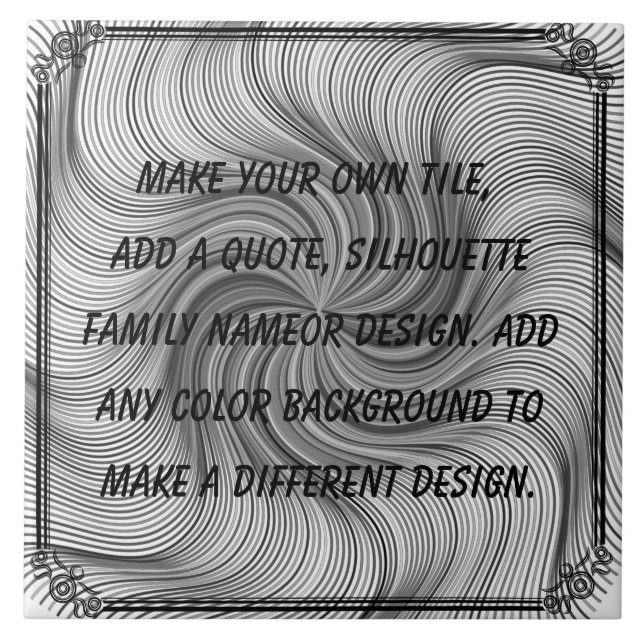 CARREAU CRÉEZ VOTRE PROPRE TITRE CÉRAMIQUE (Devant)