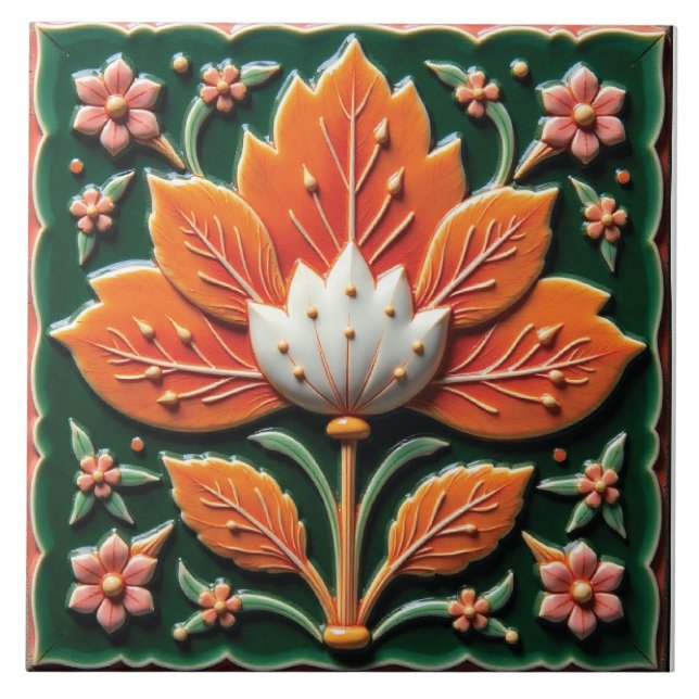 Carreau Crème d'Orange Flora (Devant)