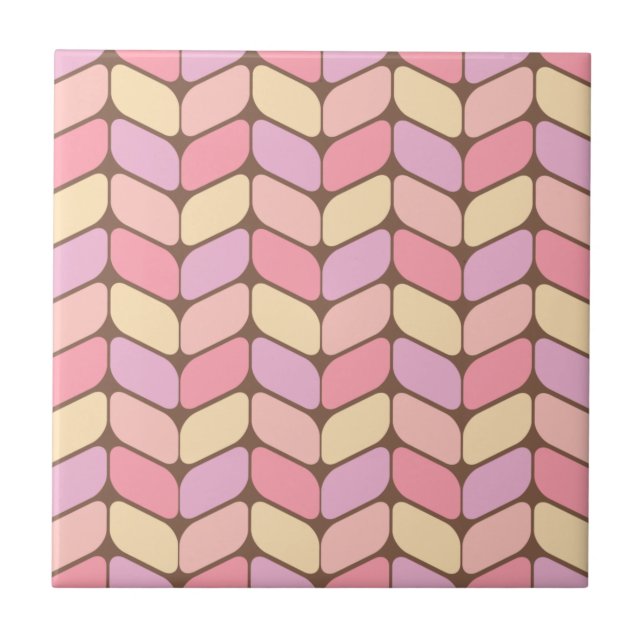 Carreau Crème Glacée Rectangles Diagonaux Vintage (Devant)