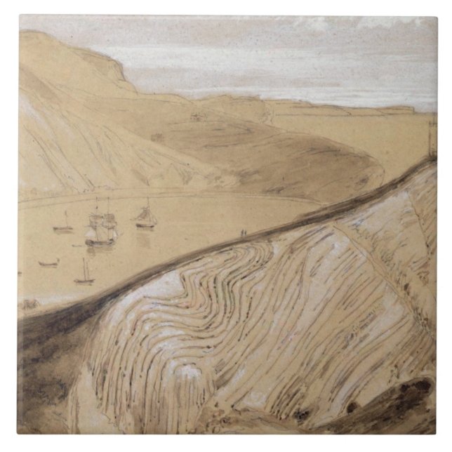 Carreau Crique de Lulworth (la semaine, gouache et (Devant)