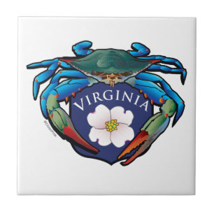 Carreau Cris bleu Virginia Dogwood Crest