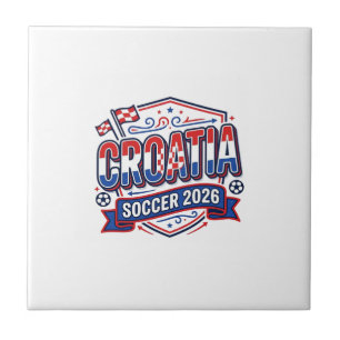 Carreau Croatie Football 2026 Football Gras Typographie Pa