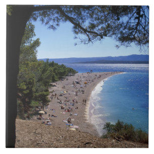 Carreau Croatie, île de Brac, Bol, plage de Golden Cape