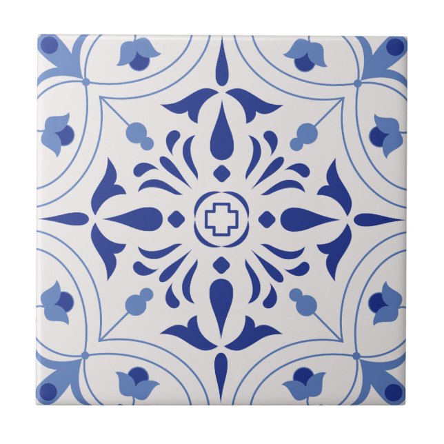 Carreau Croix Azure Bloom (Devant)