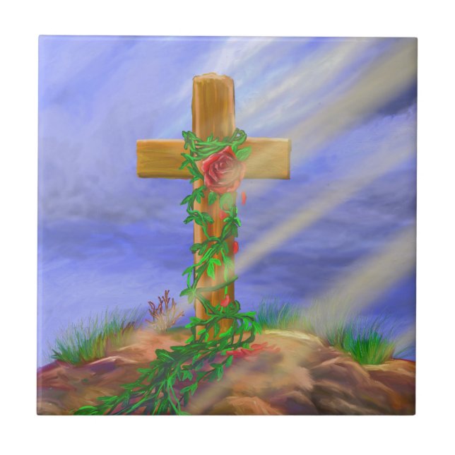 Carreau Croix rose (Devant)