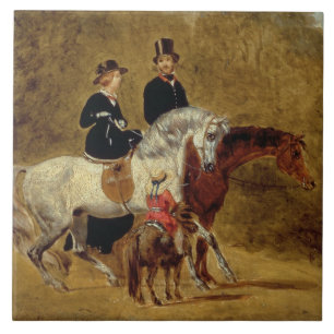 Carreau Croquis de la Reine Victoria, prince époux et HRH