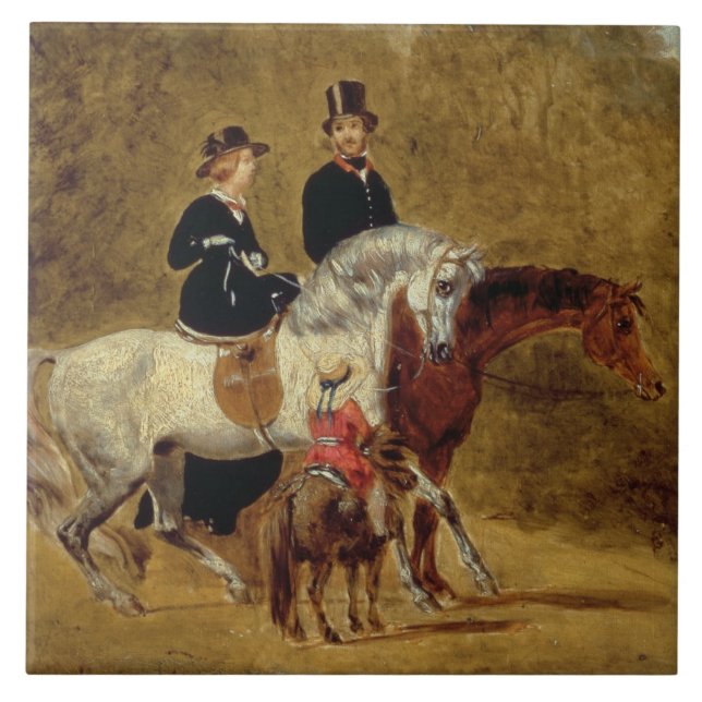 Carreau Croquis de la Reine Victoria, prince époux et HRH (Devant)