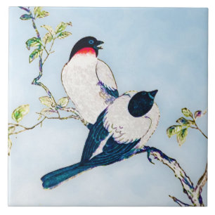 Carreau Croquis d'encre japonaise vintage