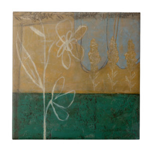 Carreau Croquis floral avec Fleur sauvage et Plante