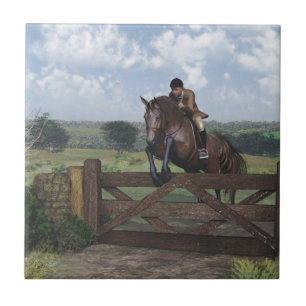 Carreau Cross Country - Jumping Horse Tile