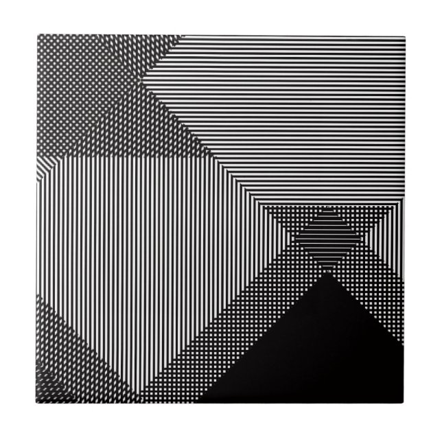 Carreau Crosshatch Op Art (Devant)