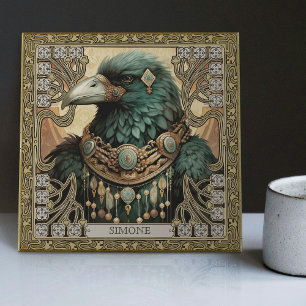 Carreau Crow Spirit Animal Nom Personnalisé Champ