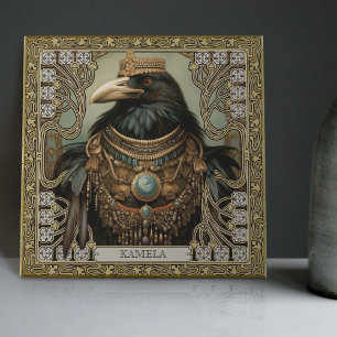 Carreau Crow Spirit Animal Nom Personnalisé Champ