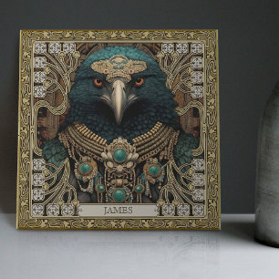 Carreau Crow Spirit Animal Nom Personnalisé Champ