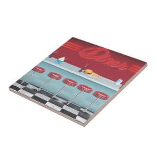 Carreau Cru tout le wagon-restaurant américain