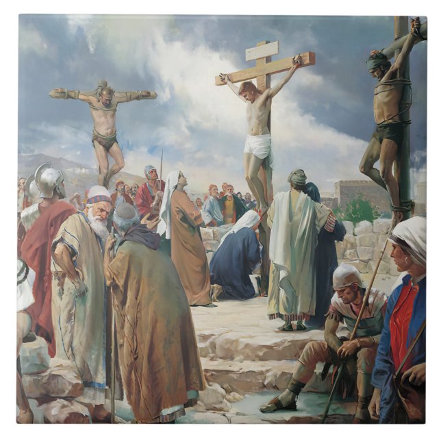 Carreau Crucifixion par Carl Bloch (Devant)