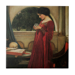 Carreau Crystal Ball Woman Waterhouse Peinture