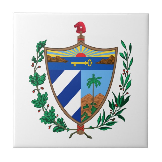 Carreau Cuba country coat arms symbol emblem flag (Devant)