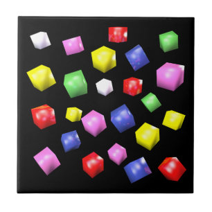 Carreau Cubes colorés 3d rendus